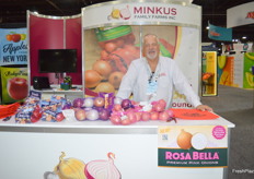 Minkus Family Farms Inc. Rodman Runnalls, met with potential new customers at the show.