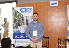 Wiktor Rymarczyk, sales manager of Opeko. The Polish company sells blueberry pots.