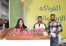 Mongy Farm's team, presenting dragon fruits grown in Egypt. The company also grows other exotic fruits, such as avocados, and exports to the EU and South Africa.