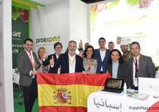 The Spanish delegation to Food Africa in company of Nissreen Fathy Wahish, commercial minister at the Egyptian ministry of trade and industry.