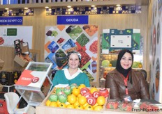 Rasha Fawzy and Heba El Komy from Gouda, an Egyptian company exporting a wide range of fresh produce, and focusing this season on oranges.