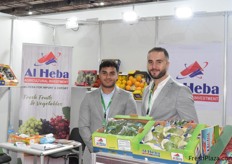 Hossam Zaher (right), deputy manager of Al Heba. This Egyptian company exports fruits and vegetables to the Gulf countries and the UK.