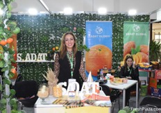 Mennatallah Tarek Hassan representing Sadat Global at Food Africa. The company exports Egyptian fresh produce to the global market.