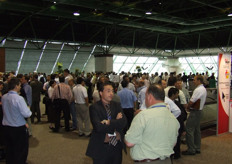 In the hall before the entrance there was a lot of networking going on.