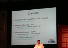 Showing the contact details of Tesco in Asia.