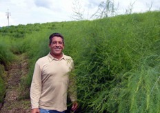 A smiling asparagus producer from Colombia.