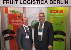 Gerald Lamusse and Michael Walsh inviting exhibitors and visitors to Fruit Logistica Berlin, proving the leading positions and purchasing power of the audience there.