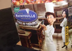 Very popular in Europe: Ratatouille, here featured on apples in the stand of Chelan