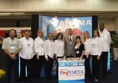The team of the Panama booth.