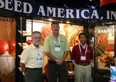 John Nelson of Sakata Seed America and two of his colleagues