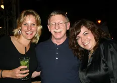 Carolien Bierens of FreshPlaza and Bob Kuehler and Cristie Mather of USA Pears