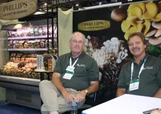 Kevin Donovan of Phillips Mushroom Farms and one of his colleagues