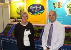 Shirley Goodsell and Sean Calnan of Simply Fresh, a specialist in UK grown salads.