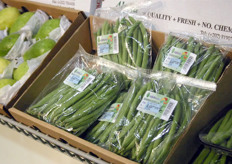 Green beens in a small packaging