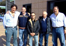 Gianluca De Felice, Frutti Felici manager, is the second on the left. Mr Felici, the firm founder, is the second on the right. First and last ones are two Argentinian partners of Frutti Felici. In the middle, agronomist Dr. Germano Lombardi.