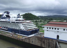 All kind of ships cross the Canal. At the picture a passengers ship