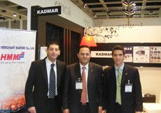 Mohamed Ghallab (left) of AgroEgypt and Medhat El Kady (center) of Kadmar Group.