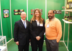 Gerald Lamusse of Fruit Logistica, Sarah Andersen of Sign Systems and Keith Sunderlal