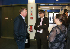 Jan van Nes of Leroux Group (left), Pieter Boekhout of Agf.nl (center) and Brigitte Boshouwers of FreshPlaza (right)