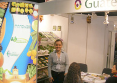 Regina España of the Guatemalan representation to Fruit Logistica