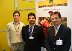 Edson Pierezan, Marcos da Maia and Fransisco Homzi of Brazilian apple exporter Agricola Fraiburgo