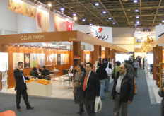 Pavillion of Turkey at Fruit Logistica. In front the stand of Ozler Tarim.