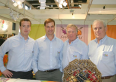 In the stand of Seven Seas: Michel de Groot, Aisie Sinclair and two of their colleagues from South Africa