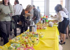 At entrance all visitors were welcomed with a fresh fruit salad.