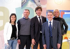 The team of GRANFRUTTA ZANI Soc. Coop. From left to right: Francesca Borghi, Raffaele Bucella, Sandro Zani, Flavio Marini and Elisa Zani.