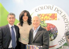 Gabriele Russo and Alina Fiordellisi of UNAPROA photographed with Pietro Spellini, Chairman of O.P. COZ.