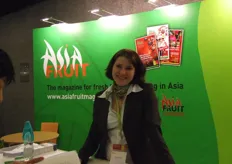 The always smiling Beate Görcke, Project Organisation ASIA FRUIT LOGISTICA. I am wondering how many questions she got.
