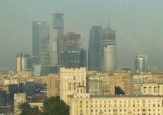 A look outside the different building of the World Fruit Moscow; Just growing.