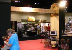 "The booth of California Sun Dry. "A full line of sun-dried tomato products"
