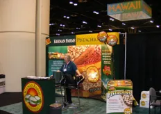 The booth of Keenan Farms. Attractively packaged or bulk, Keenan Farms has earned a reputation as California's standard of pistachio excellence.