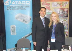 Frank Young of Atago U.S.A. Inc. with his colleague Elisabeth Bulgrin.