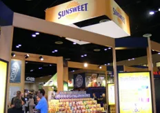The booth of Sunsweet; juices, dried fruit and substitutes.