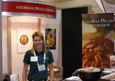 The booth of Georgia Pecan Commission with Lynn Peterson.