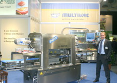 Stefan Scheibel from Multivac with his new machine.