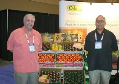 Michael Angelo and Joe Navarro of Calavo promoting the “Pre-Ripened Hass Avocados”