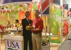 Obama and Jeff Correa were promoting the USA Pears