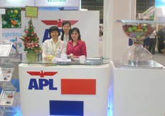 A part of the team of APL at their booth