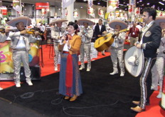 Mexican musicians and a singer