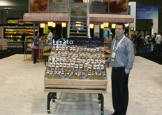 Chris Veillon of Sunset Mastronardi promoting the Kumato, which is very popular