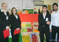 The booth of Azerbaijan on the right stands Said Hasanli and Ruhin Bayramov