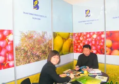 Mr. Liu Hongliang, Gen. Manager and Ms. Tan Yinchun, Secretary of Dalian Tianbao Green Foods- China