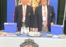 Chris Hodge and Lance Conley promote fresh squeezed Florida Orange juice.