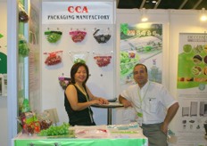 Alice Chiu Ching of CCA Group with a customer.