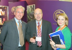 Mark Dorman (Sunsweet) and Scott Reynolds (Minister-Counselor of Agricultural affairs) at a reception in the Sunsweet booth