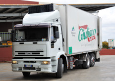 One of the trucks Giuliano uses to transport the fruit from the field to the packing station.