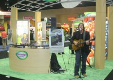 Country and Western singer Billy Dean giving a performance at the Naturipe booth